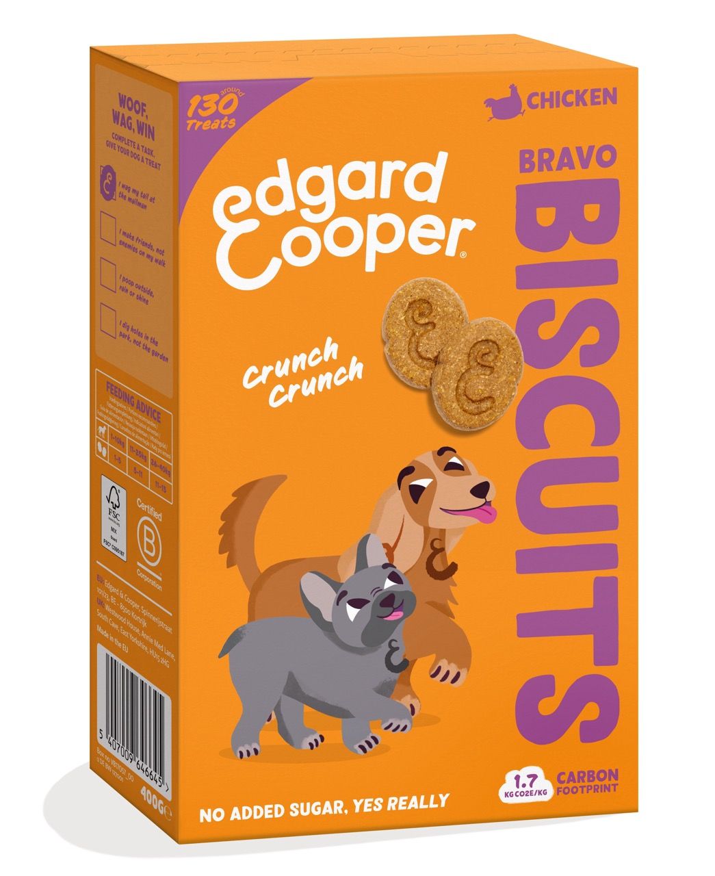 Edgard Cooper · Hondensnack · Biscuits Kip 400g