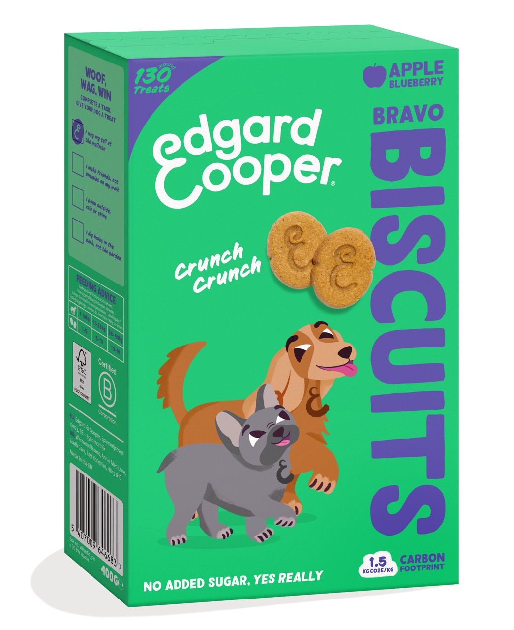 Edgard Cooper · Hondensnack · Biscuits Appel Bosbes 400g