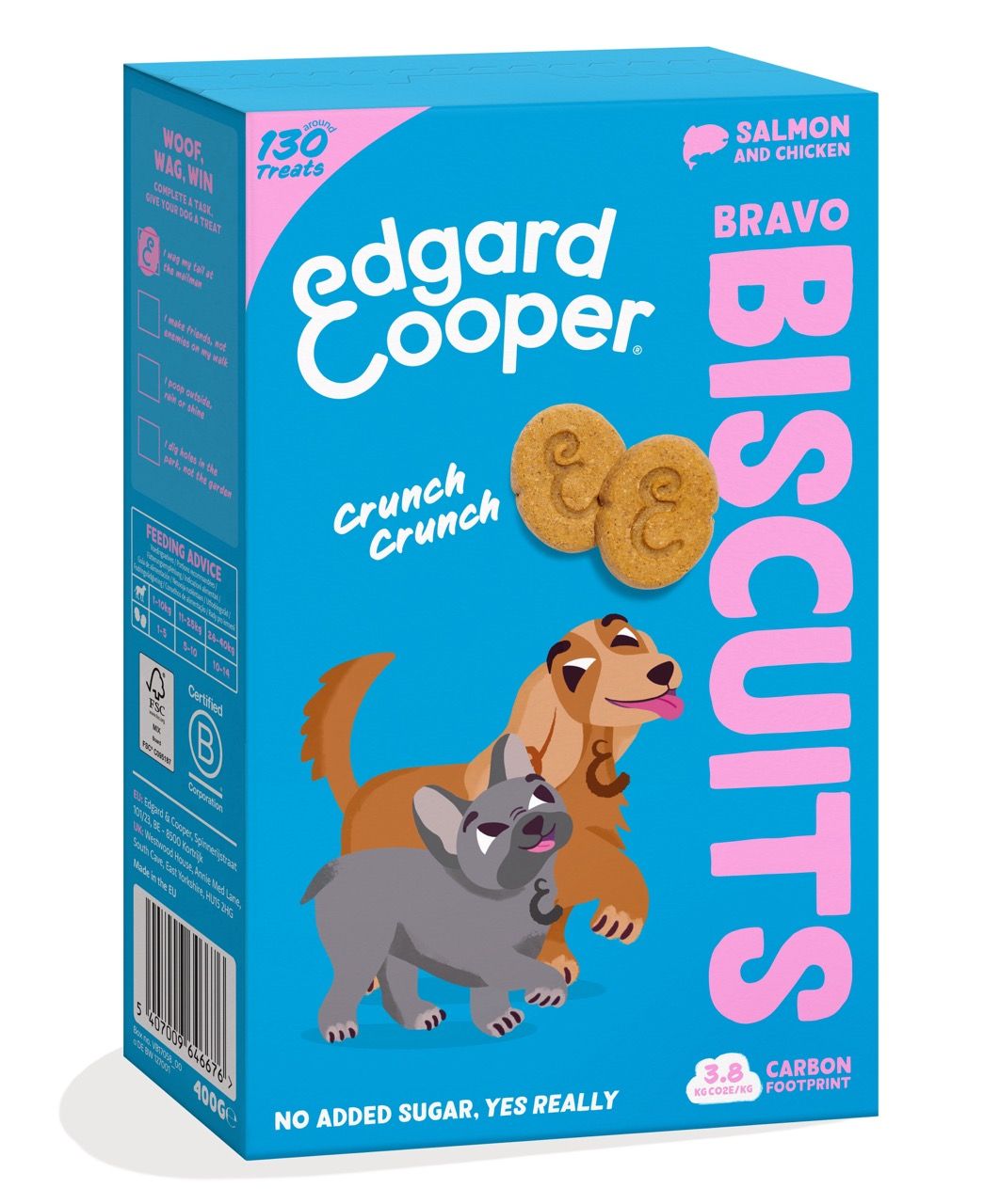 Edgard Cooper · Hondensnack · Biscuits Zalm Kip 400g