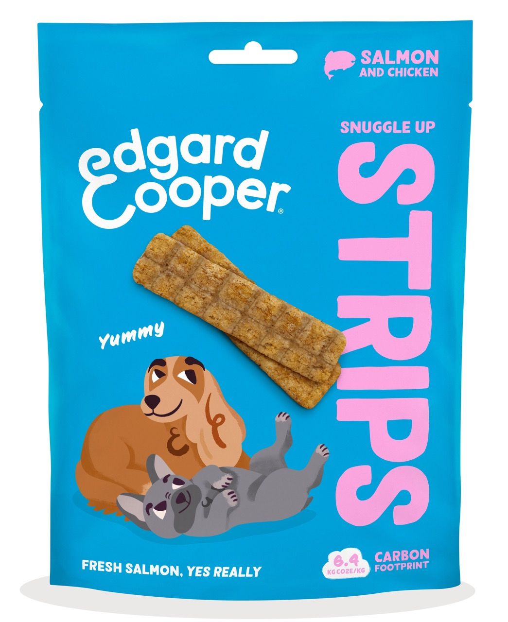 Edgard Cooper · Hondensnack · Strips Zalm Kip 75g