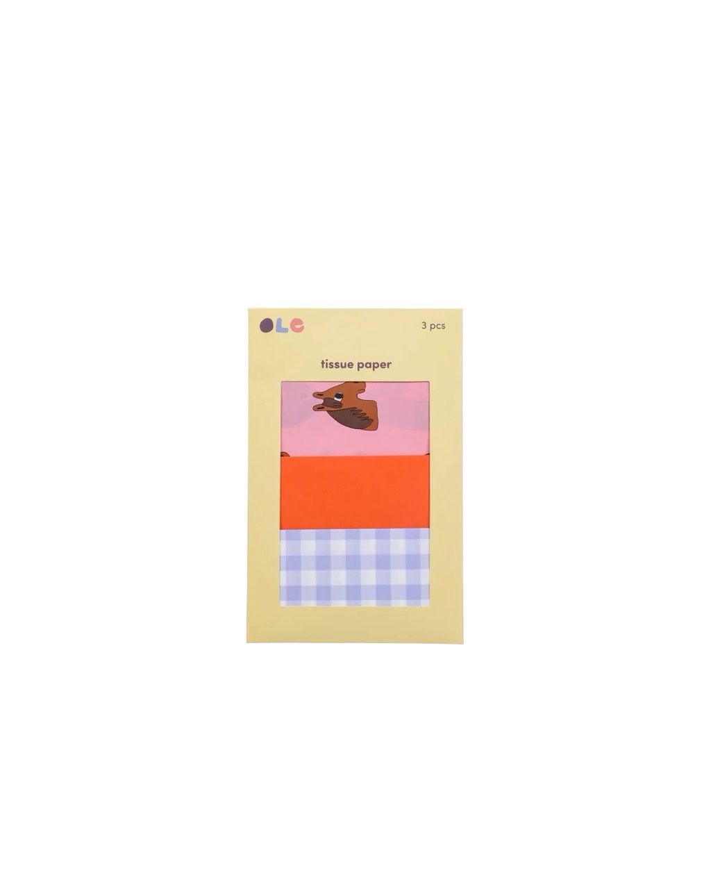Ole · tissue paper · horses + uni + square