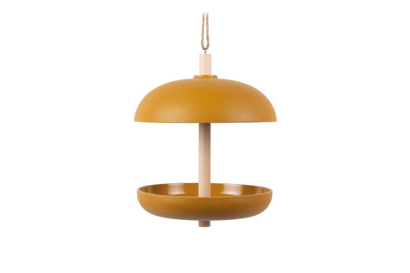 Voederhuisje vogels met dakje · okergeel