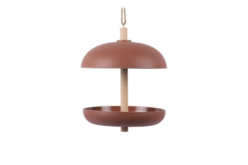 Voederhuisje vogels met dakje · iron red