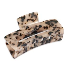 Haar klem turtoise beige