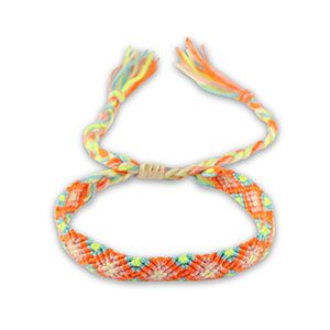 Armband geweven · orange-light blue