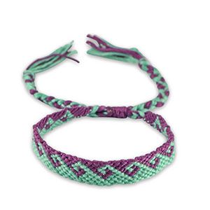 Armband geweven · grape purple-turquoise