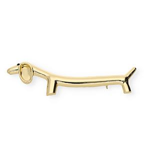 Broche · teckel goud