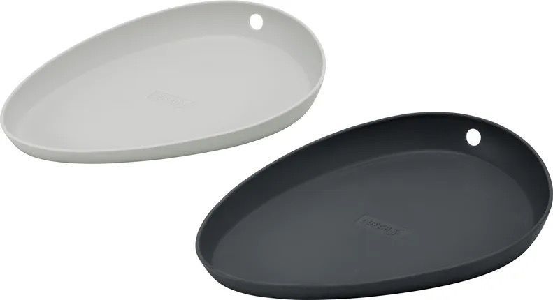 Set van 2 silicone afleglepels · licht/donker grijs