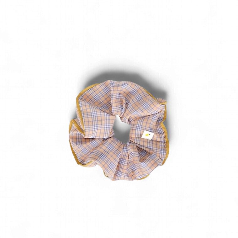 Scrunchie · lemon tree tartan sunrise + sky