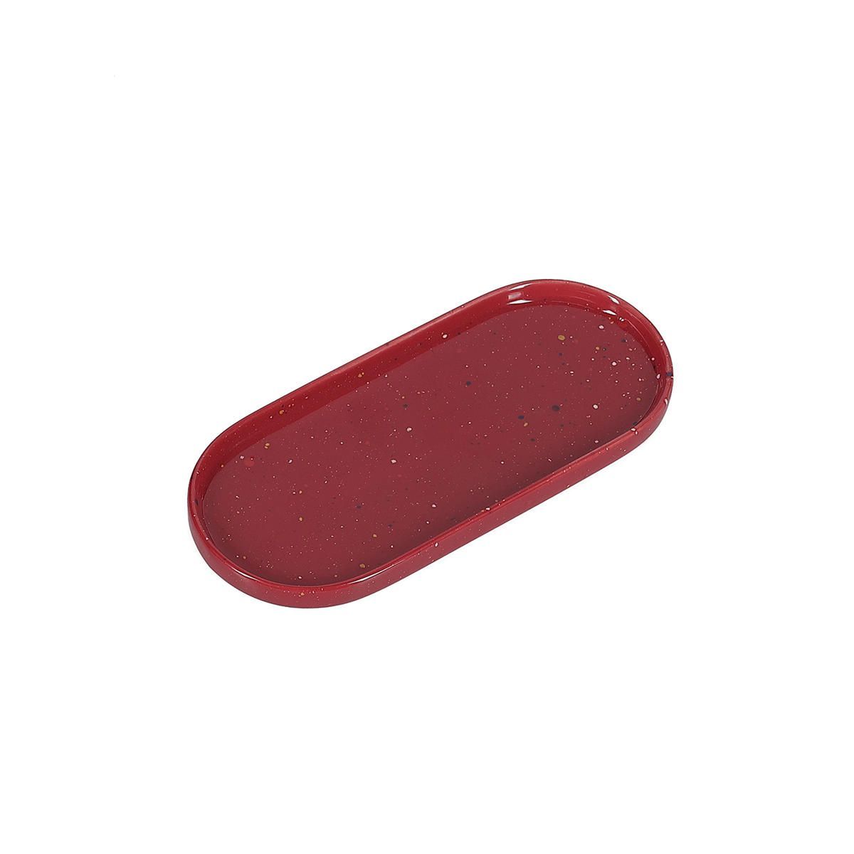 ONA · Serveerschaal FIKA · burgundy - 20 x 9 cm
