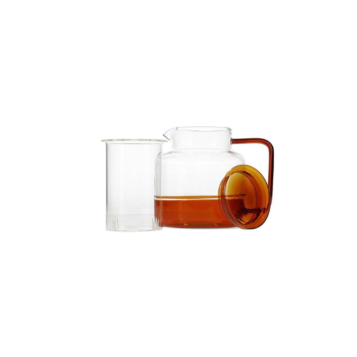 ONA · Theepot 95cl met glazen filter Liv - amber