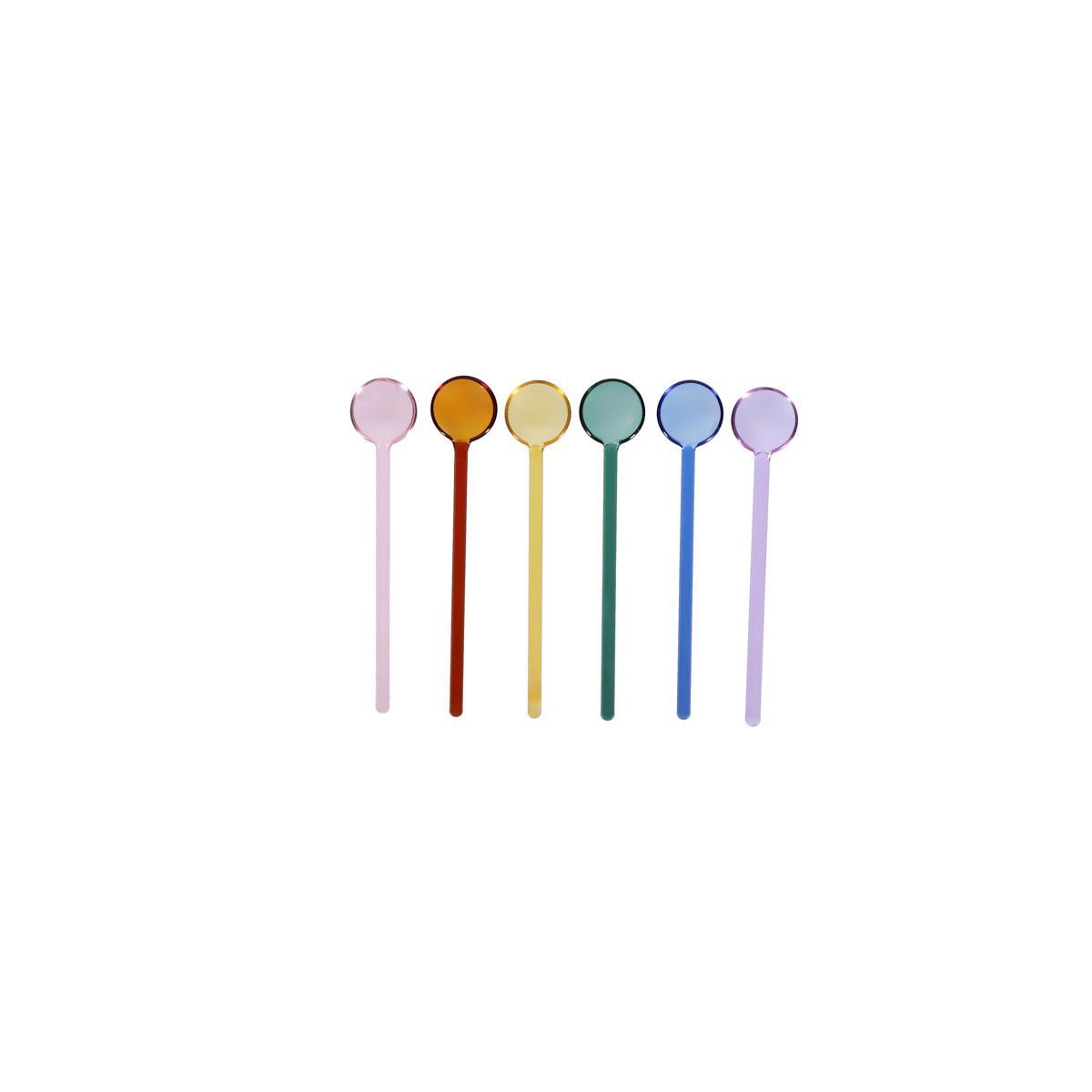 ONA · Koffielepel glas multicolor Tilly