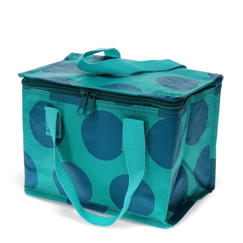 REX · Koeltas/lunchtas - Stip blauw op turquoise