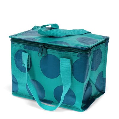 REX · Koeltas/lunchtas - Stip blauw op turquoise