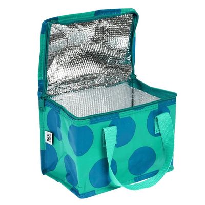 REX · Koeltas/lunchtas - Stip blauw op turquoise