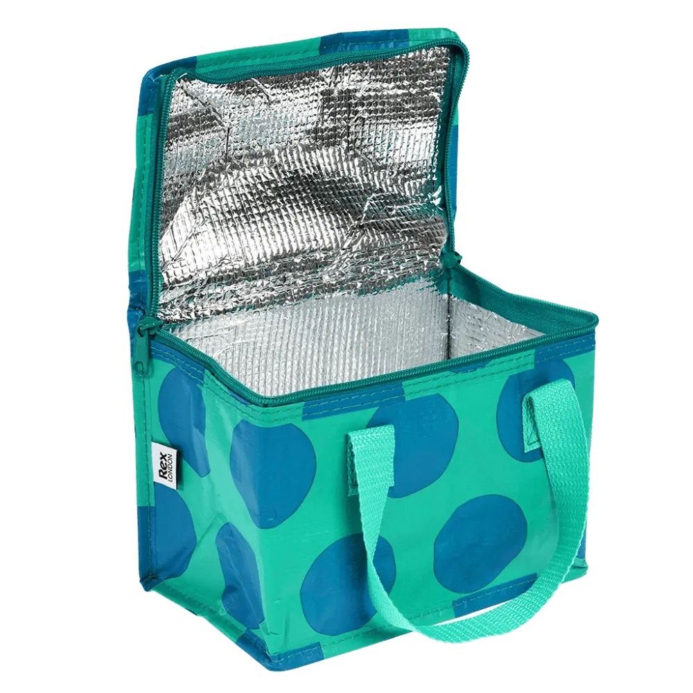 REX · Koeltas/lunchtas - Stip blauw op turquoise