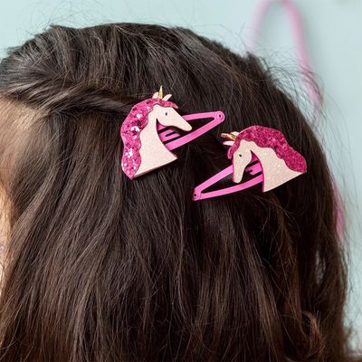 REX · Glitter haarclips Eenhoorn