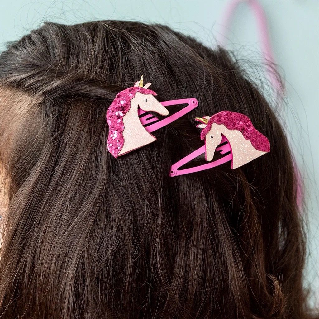 REX · Glitter haarclips Eenhoorn