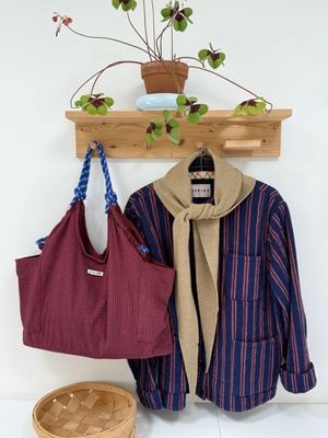 Bybjor · Merino Wool Scarf (Large) · Khaki-Melange