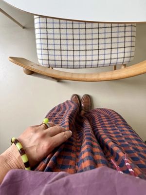 Bybjor · Stripe Bangle Armband · Brown Marble / Lime