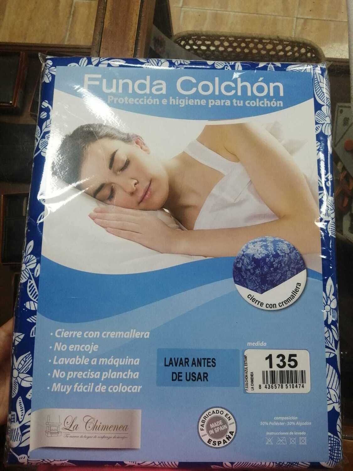 FUNDA DE COLCHÓN TELA AZUL