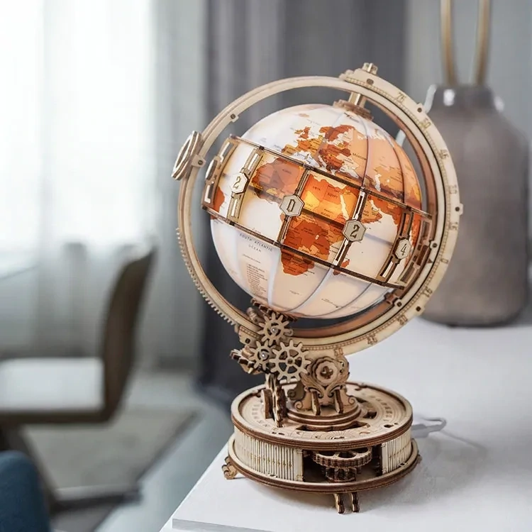 ROKR Leuchtender Globus "Luminous Globe" Holz Puzzle