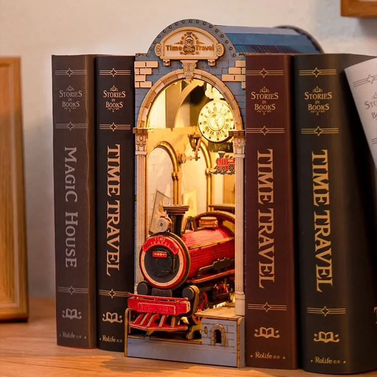 ROKR Zeitreise Book Nook "Time Travel" Holz Puzzle