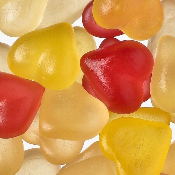 Proseccoherzen (alkoholhaltig!) Confiserie Fruchtgummi 100g