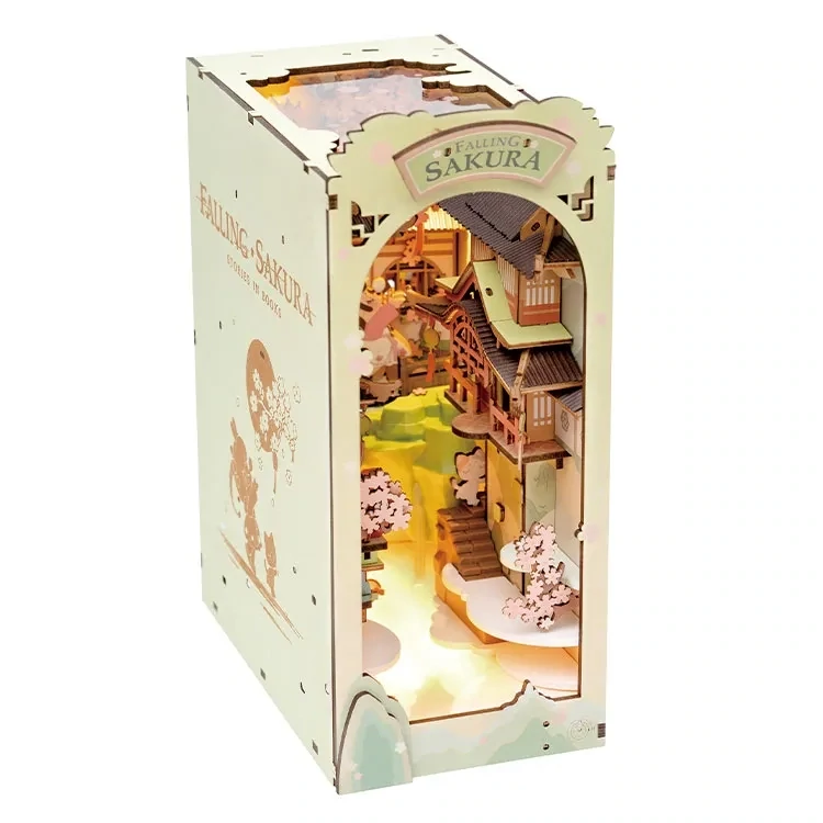 ROKR Book Nook "Falling Sakura" Holz Puzzle