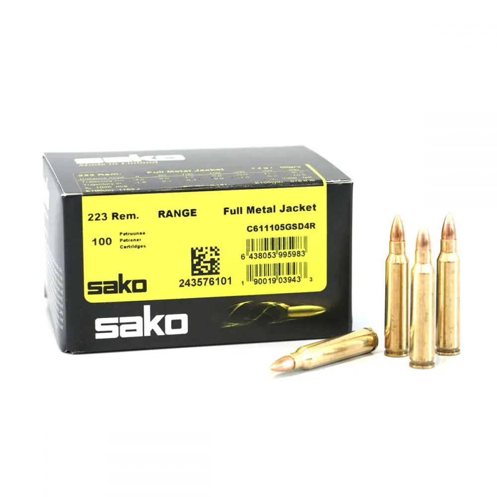 SAKO Range Full Metal Jacket 223 Rem. 50gr 100 Rounds
