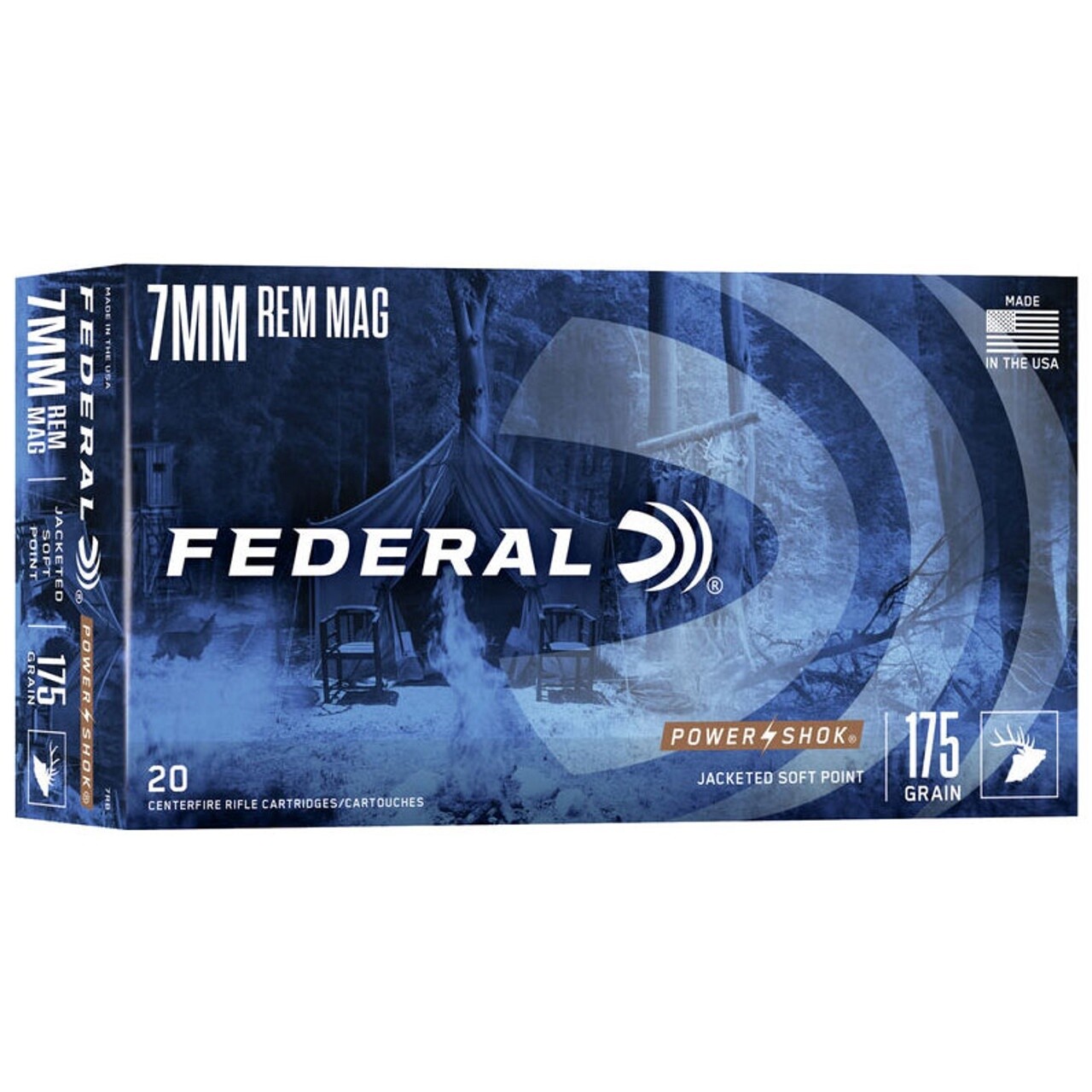 Federal CF Ammo 7mm Mag - 175 GR. SP &quot;POWER-SHOK&quot;