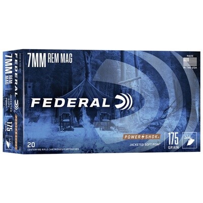 Federal CF Ammo 7mm Mag - 175 GR. SP "POWER-SHOK"
