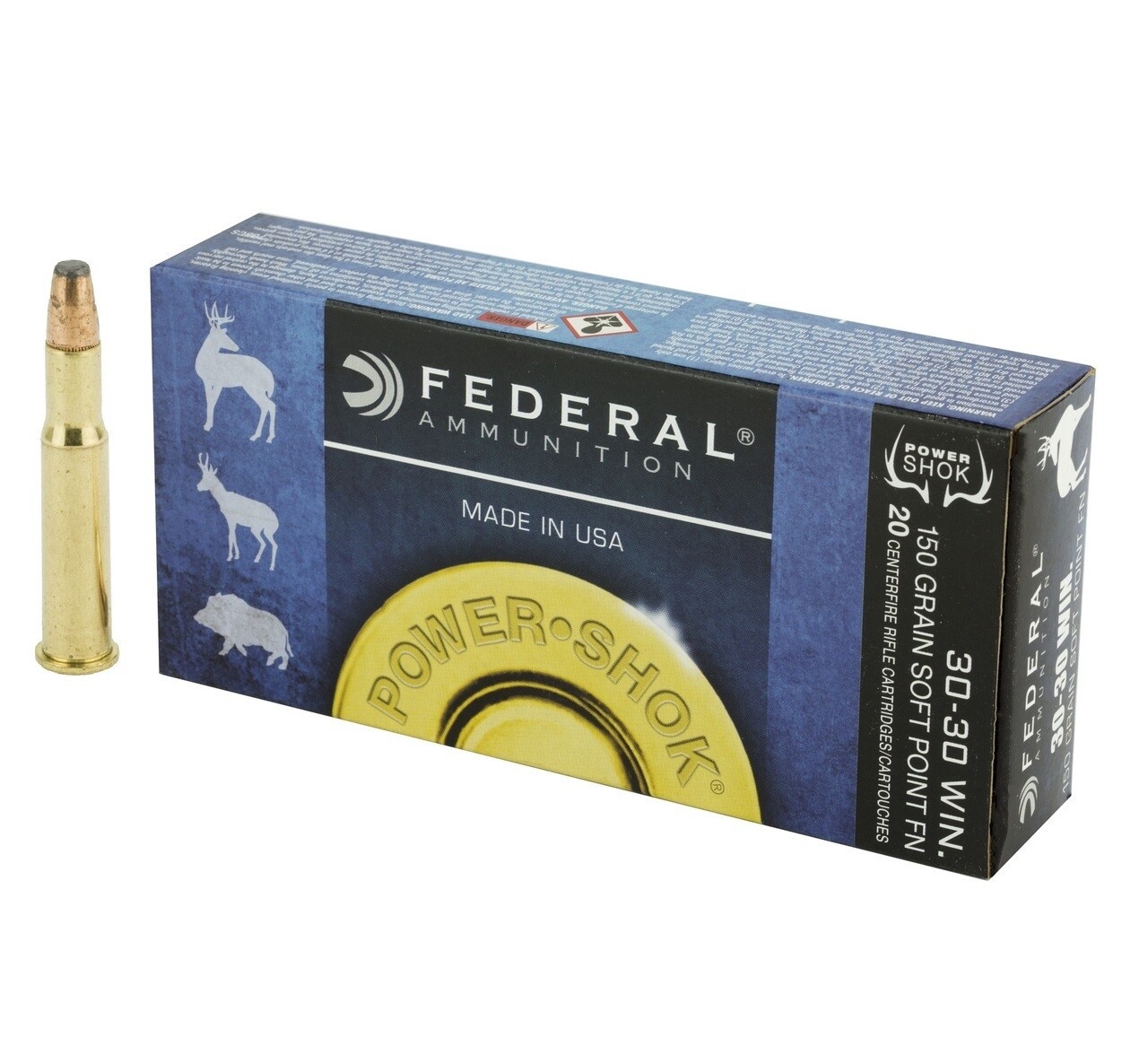 Federal CF Ammo 30-30 Win - 150 GR. SP FLAT NOSE &quot;POWER-SHOK&quot;