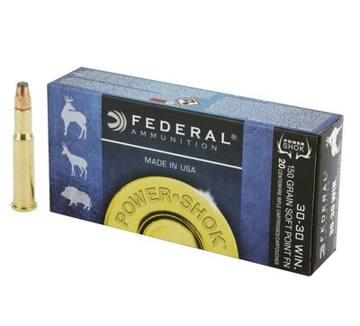 Federal CF Ammo 30-30 Win - 150 GR. SP FLAT NOSE "POWER-SHOK"