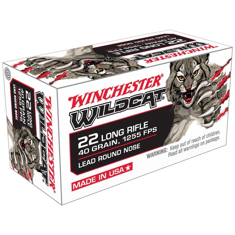 Winchester RF Ammo 22 Cal LR Lead RN WildCat