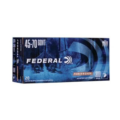 Federal CF Ammo 45-70 - 300 GR. FLAT NOSE "POWER-SHOK"