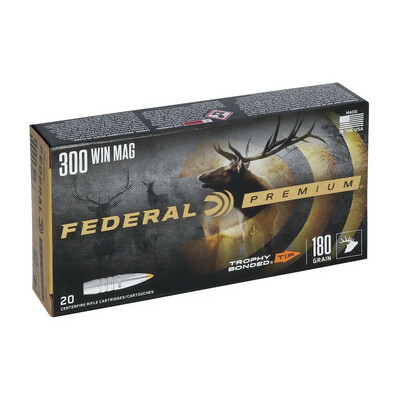 Federal CF Ammo 300 RUM 180 GR. Trophy Bonded Tip