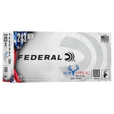 Federal CF Ammo 243 Win - 100 GR. SP Non-Typical Whitetail