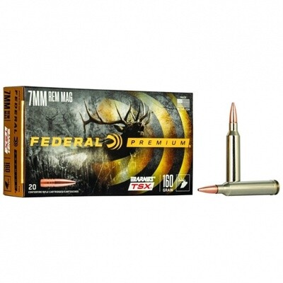 Federal 7MM REM MAG 160GR BARNES TSX AMMO