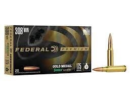 Federal Gold Medal Match .308 Winchester Ammunition 20 Rounds 175 Grain Sierra MatchKing