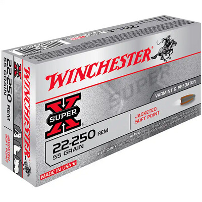Winchester CF Ammo 22-250 REM 55 gr. Jacketed Soft Point