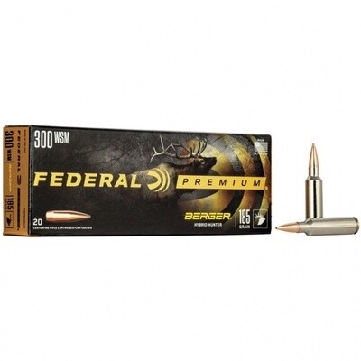 300 WSM 185GR BERGER HYBRID HUNTER AMMO