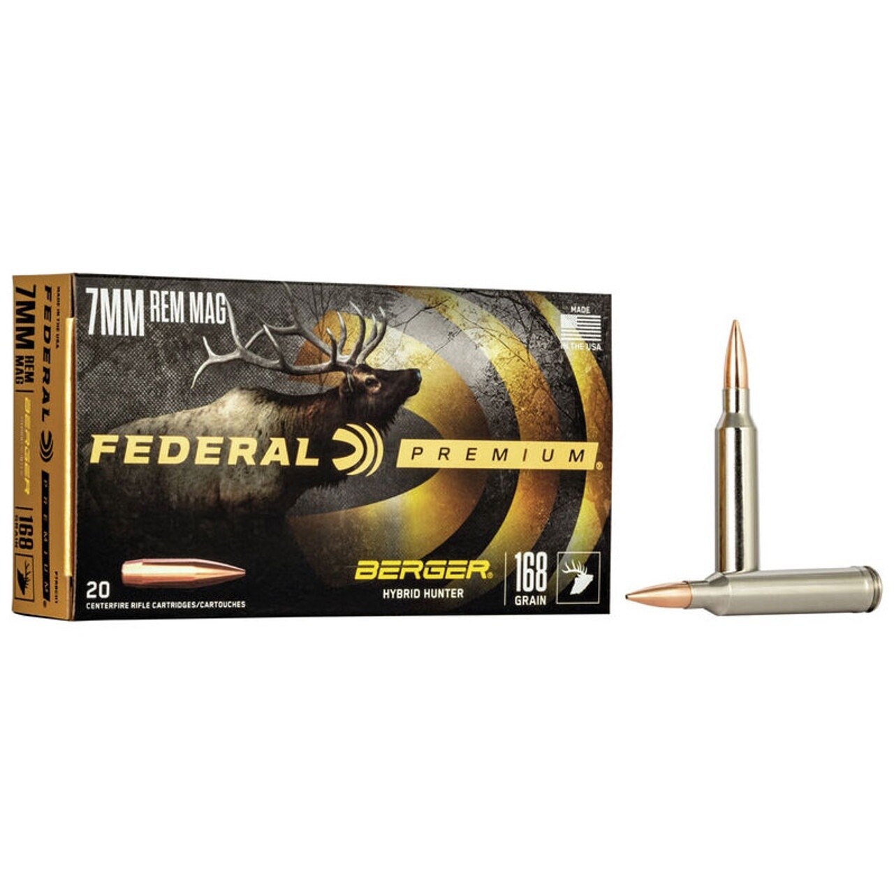 Federal CF Ammo 7mm Mag - 168 GR. BERGER HYBRID HUNTER