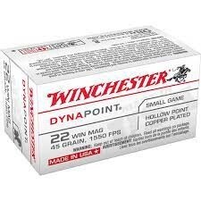 Winchester Dynapoint .22MAG 45GR Copper-Plated HP 50rds