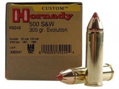 Hornady 500 S&amp;W 300GR FTX AMMO