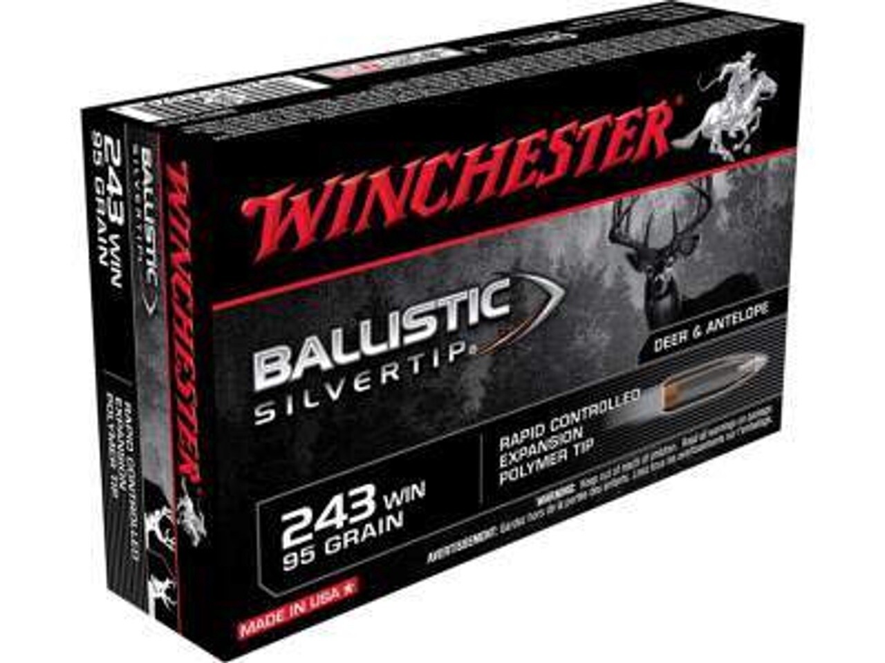 Winchester CF Ammo 243 Win 95 gr. Ballistic Silvertip®