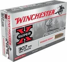 Winchester Super-X Ammunition 307 Winchester 180 Grain Power-Point Box of 20