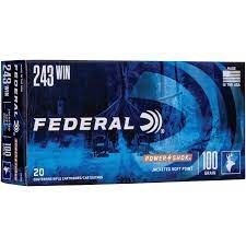 Federal CF Ammo 243 Win 100 GR. SP &quot;POWER-SHOK&quot;