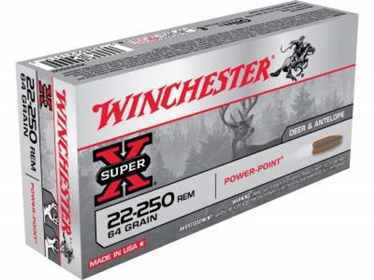 Winchester CF Ammo 22-250 REM 64 gr. Power-Point®