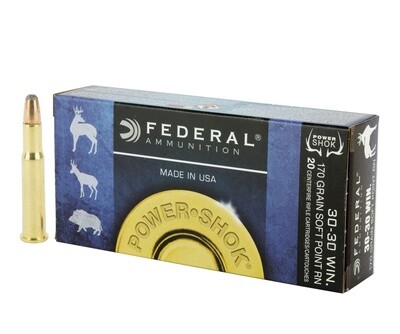 Federal CF Ammo 30-30 Win - 170 GR. SP RN "POWER-SHOK"